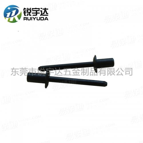 GB12615.4封闭型平圆头抽芯铆钉 51级 不锈钢制 黑色达达罗不锈钢