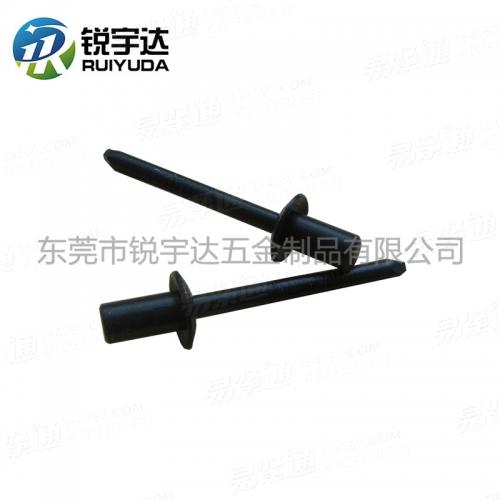 GB12615.4封闭型平圆头抽芯铆钉 51级 不锈钢制 黑色达达罗不锈钢