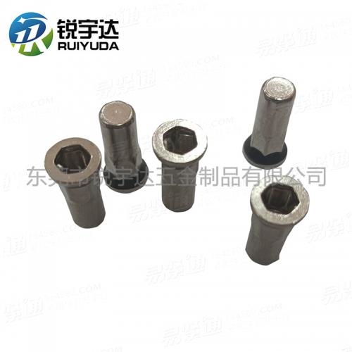 YJT8029半六角盲孔平头拉铆螺母 平头光身半六角盲孔不锈钢拉帽