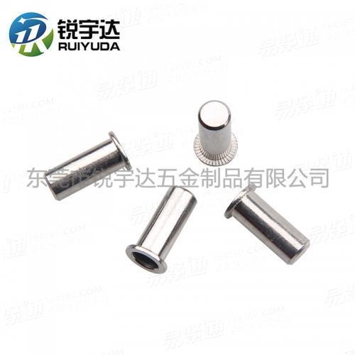 YJT3006盲孔平圆头圆柱铆螺母 平头光身盲孔不锈钢拉帽