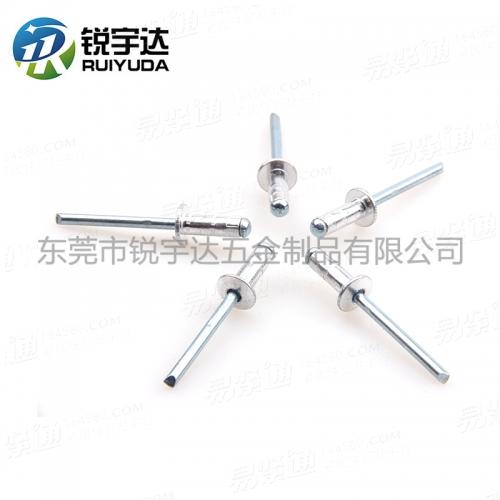 YJT8024全鐵圓頭雙鼓型抽芯鉚釘 雙鼓鐵拉釘