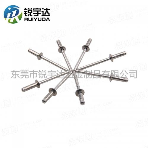 YJT8023全钢圆头双鼓型抽芯铆钉 圆头双鼓不锈钢拉钉
