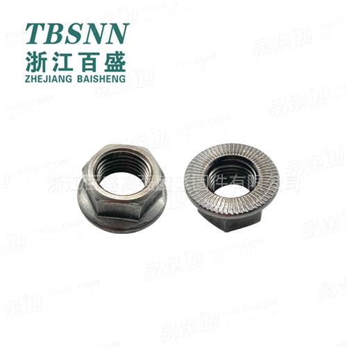 GB6187.1全金屬六角法蘭面鎖緊螺母（帶防滑齒）