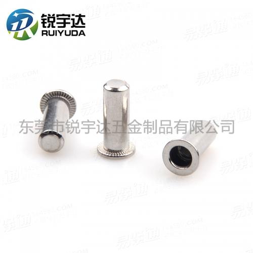 YJT3006盲孔平圓頭圓柱鉚螺母平頭光身盲孔不鏽鋼拉帽