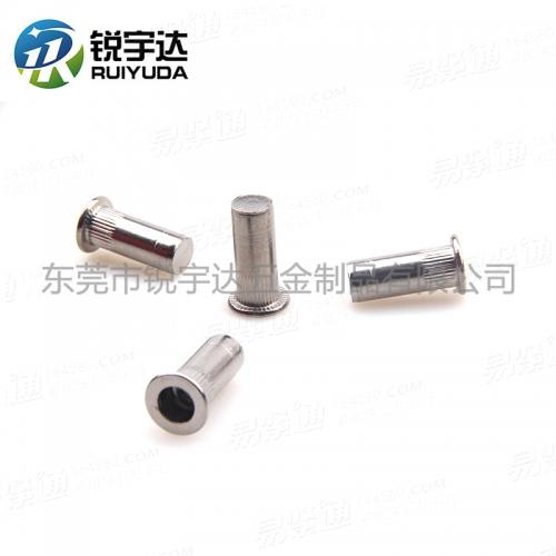 平頭柱紋不銹鋼盲孔拉帽