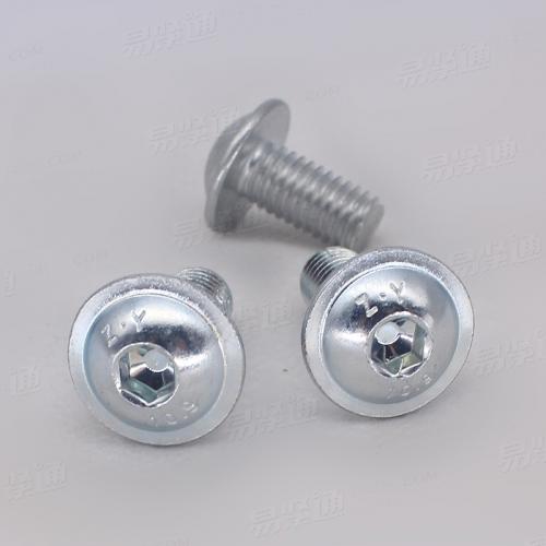 ISO7380-2内六角圆头带垫螺钉圆杯带垫内六角螺丝
