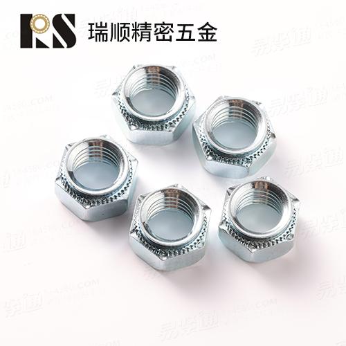 不锈钢碳钢镀锌六角压板压铆螺母汽车专用KN-M12-1