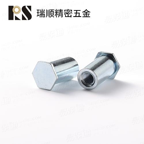 冷镦盲孔壓鉚螺母親柱六角柱碳鋼BSO-M3-5 BSO-M3-6 BSO-M3-8 -10