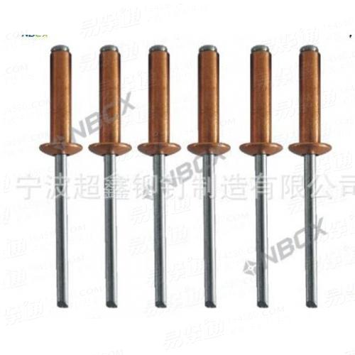 铜拉钉 铜帽铁芯圆头开口型抽芯铆钉GB12618