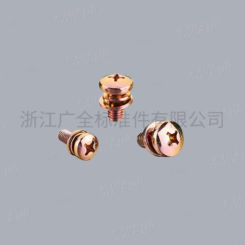 GB9074.4十字槽盘头螺钉、弹簧垫圈和平垫圈组合件三组合螺钉碳钢4.8级8.8级M2.5-M8现货直销667不锈钢304不锈钢M2.5-M8现货直销