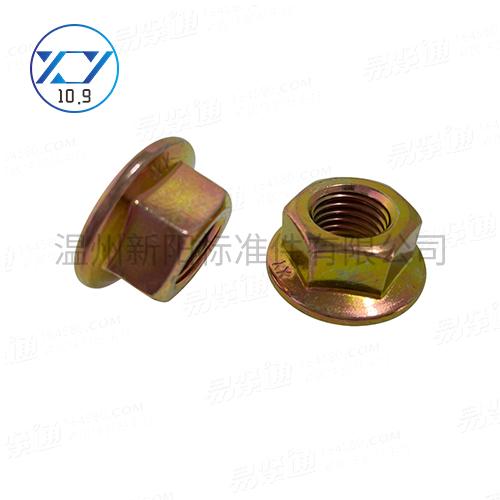 厂家供应 碳钢10级法兰螺母 Q320六角法兰面螺母工厂直供高强度法兰螺母法兰防松螺母支持非标法兰螺母