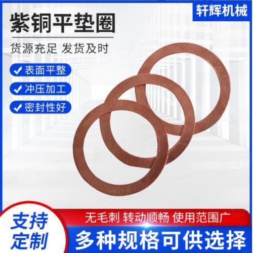 金屬平墊圈紫銅平墊密封圈批發(fā) O型紫銅墊片船用表用密封墊圈