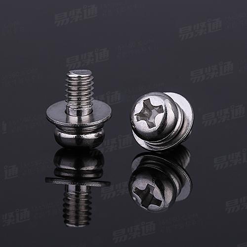 GB9074.4溫州廠家專業生產高質量不鏽鋼304 316盤頭十字三組合螺絲