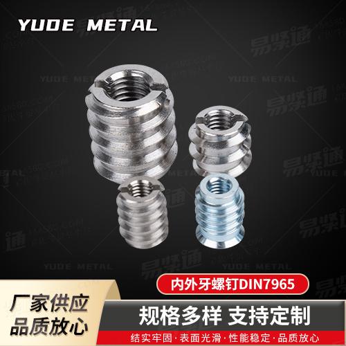 DIN7965不鏽鋼開槽螺套（螺紋塞）内外牙螺釘