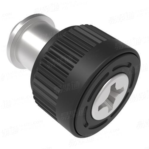 拴式螺釘, M3 X 0.5, 表面貼裝技術, Phillips 螺紋, 黑色滾花頭4D-P1-85S55-K000