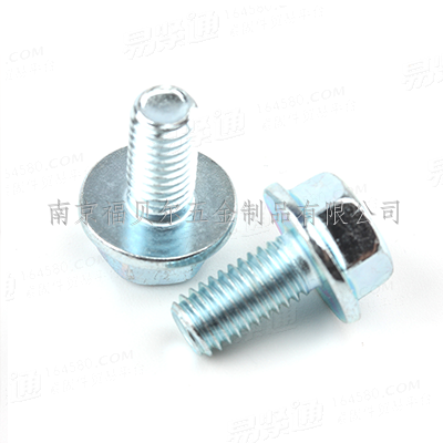 碳钢8.8级蓝白锌六角头法兰螺栓DIN6921