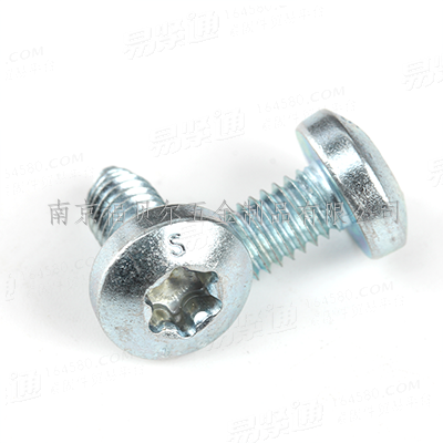 滲碳鋼藍(lán)白鋅內(nèi)六角花形盤頭三角鎖緊螺釘DIN7500(PE)