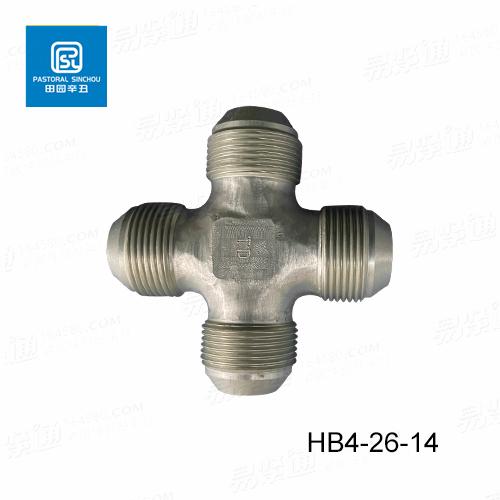 HB4-26-14擴口式四通管接頭航空標準件