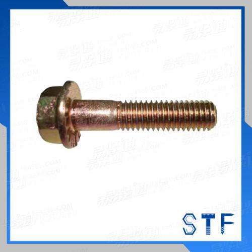 镀彩锌 六角法兰螺栓