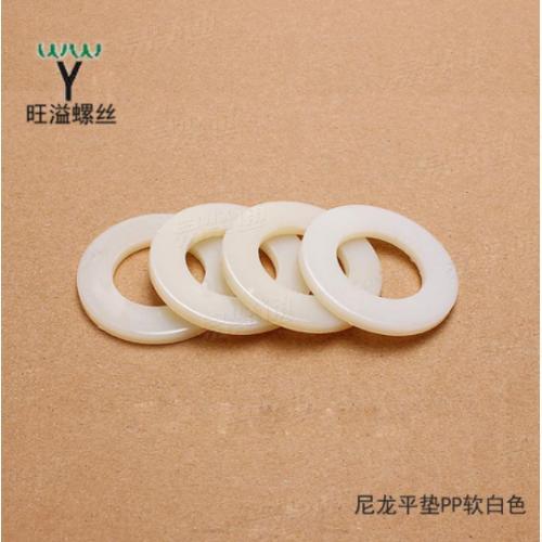 白色尼龙垫片PP塑料平垫加大软平垫圈高温绝缘平垫塑胶垫圈M2-M20