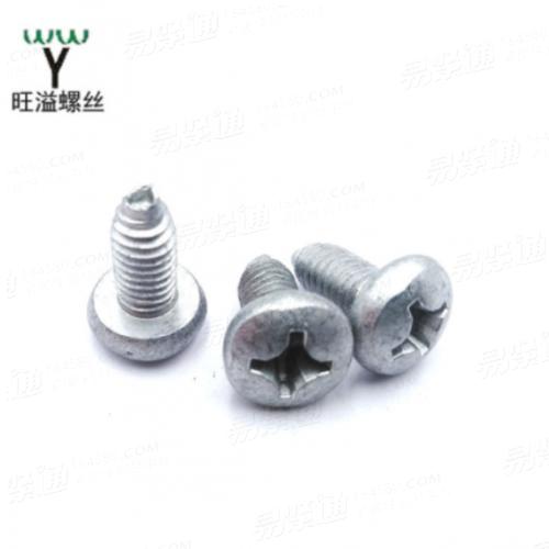 温州厂家碳钢镀达克罗/镀镍盘头圆头十字槽三角牙自锁螺丝GB6560