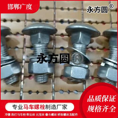 專業馬車螺栓廠家GB794加強半圓頭方頸螺栓非标來圖定制