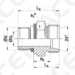 ISO 8434-1-SDS-F OR密封直通接頭A-OR圈