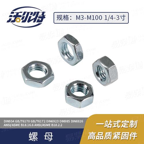 廠家直銷GB6172六角薄螺母 A級和B級