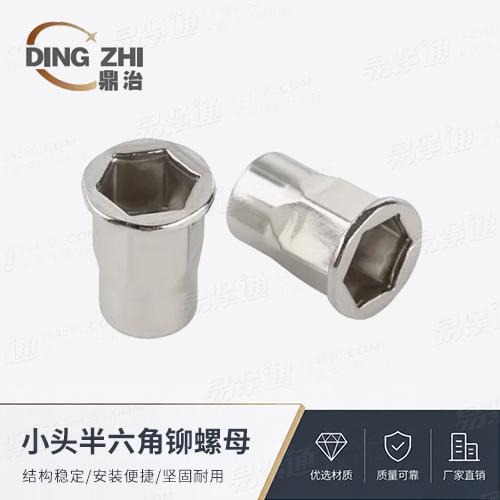 专业铆螺母厂家小头半六角铆螺母
