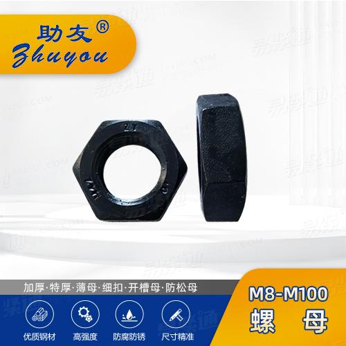 专业螺母厂家ISO4035六角薄螺母碳钢螺母合金钢螺母