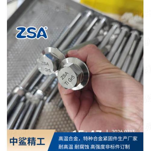TC4钛合金螺栓 M12×60 耐鹽酸 抗縫隙腐蝕 化工法蘭管道專用