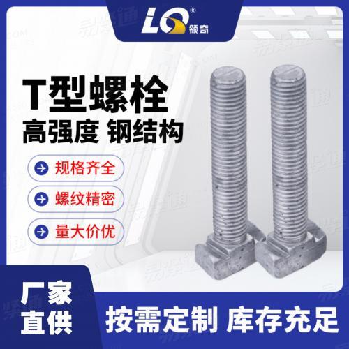 供应高铁T型螺栓铁路隧道内接触网吊柱底板与槽道连接T型螺栓