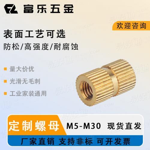 DIN 16903 免费样品圆形黄铜模具嵌件螺母 黄铜联接螺母