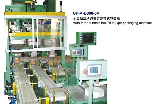 全自動三通道盒裝充填式包裝機