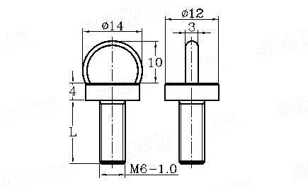 YJT  4019 塑料扇形手擰螺釘