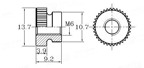 YJT  3026 塑料滚花螺母