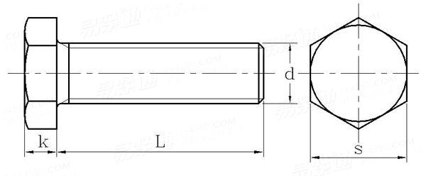 DIN  34810 - 1999 塑料全螺紋六角頭螺釘