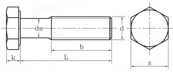 JG /T 5057.3 - 1995 建筑機械與設備 細桿高強度六角頭螺栓