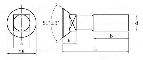 GB /T 21934 - 2008 土方机械沉头方颈螺栓
