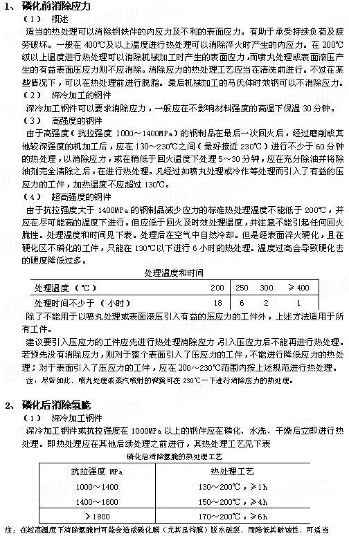 GB /T 11376 - 1997 磷化 - 热处理指南（消除应力）