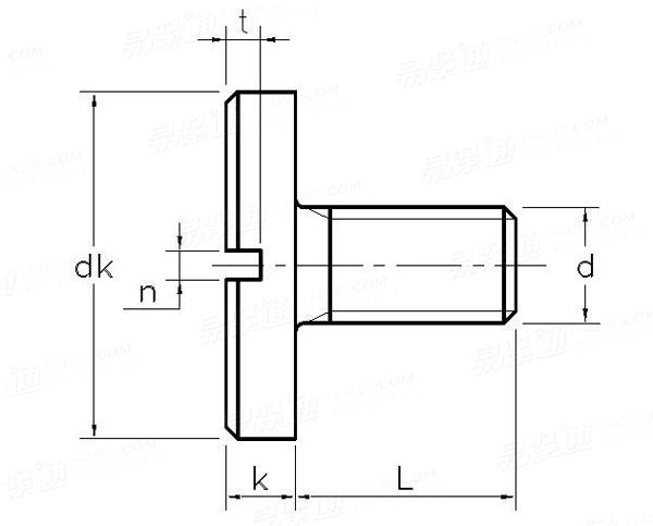 DIN  921 - 2007 开槽大盘头螺钉