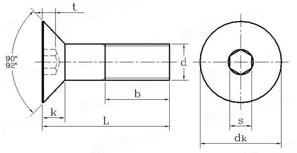 NF E 25-146 - 2004 内六角沉頭螺釘
