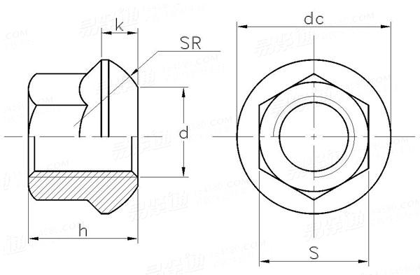 JIS D 2701 - 1993 六角法蘭球面輪毂螺母