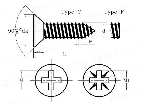 NF E 25-656 - 1994 十字槽沉头自攻螺钉