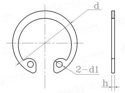 JB /ZQ 4343 - 1997 大型孔用彈性擋圈