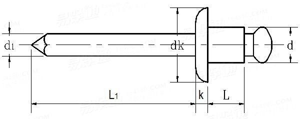 NF E 25-714 - 2003 鋁帽鐵芯開口型圓頭抽芯鉚釘