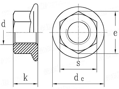 GB /T 6177.2 - 2000 2型，六角法兰面螺母 细牙