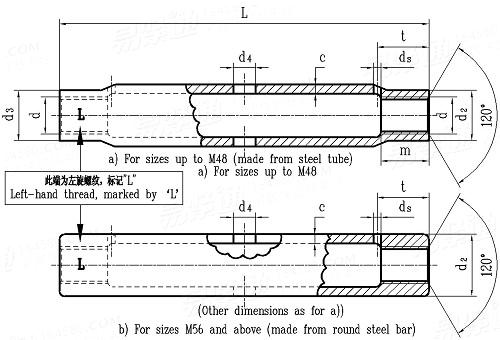 DIN  1478 - 2005 钢管材或钢棒材制套筒螺母