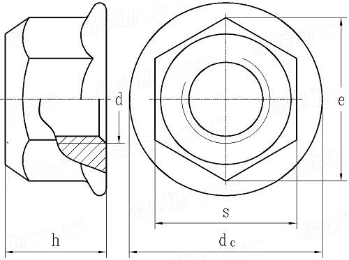GB /T 6187.1 - 2000 全金属 六角法兰面锁紧螺母