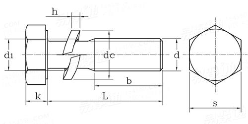 ASME/ANSI B 18.13.1M - 2011 米制六角頭螺釘和彈墊組合 SEMS [Table 1]